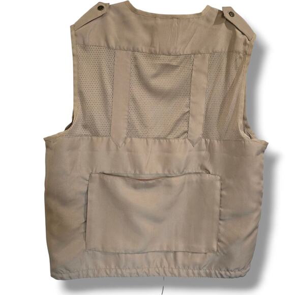 Humvee Men’s Khaki Safari Fishing Camping Utility Vest Cotton Blend Outdoor Gear - Picture 4 of 9